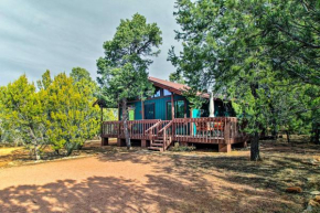 Modern Heber-Overgaard Cabin with Deck and Fire Pit